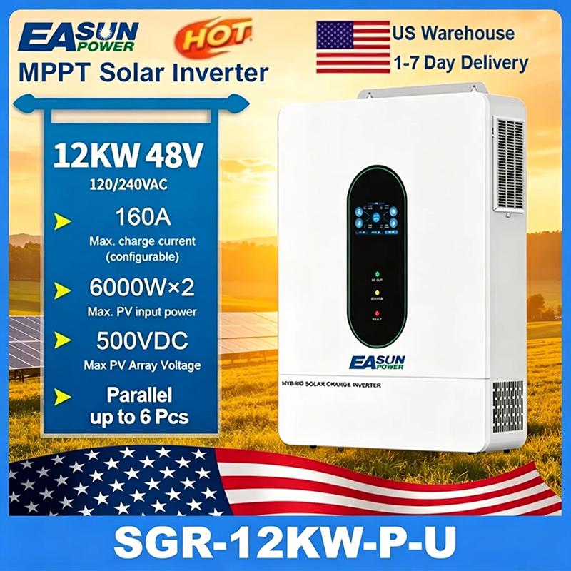 EASUN POWER 120V/110V 12KW hyb - Grid Tie Inverter Limiter 2000W recension och pris